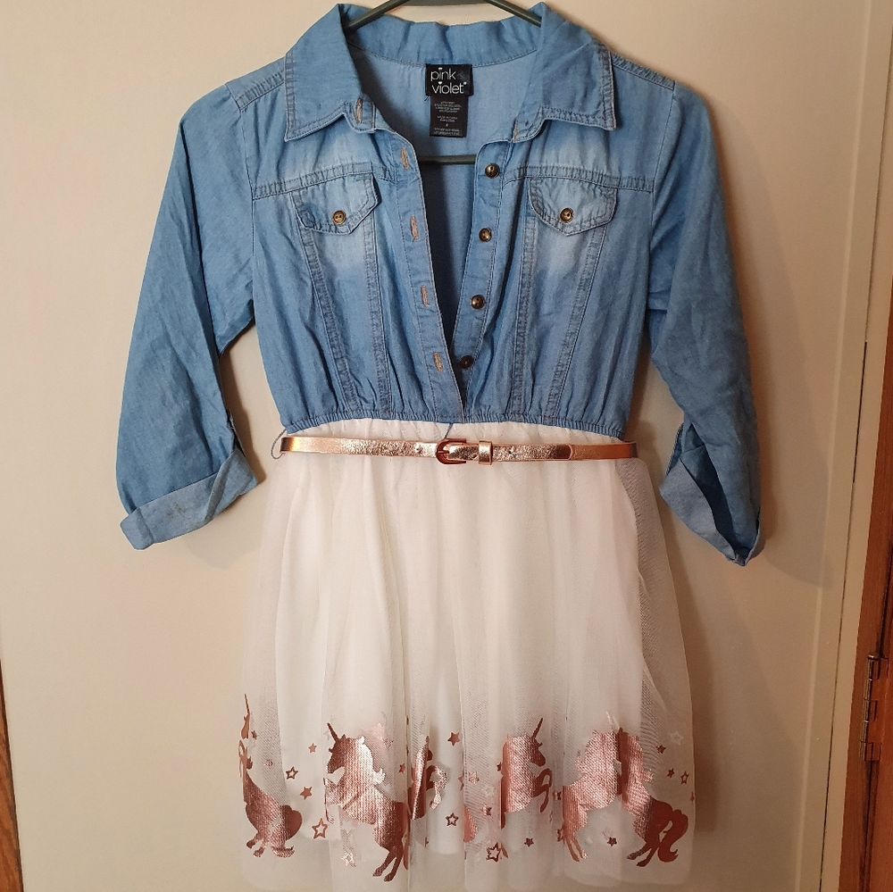 Super Cute denim and tulle dress!